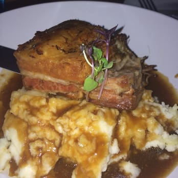 Peckish Pig - Roasted pork belly with gravy and mash potato - Breakfast & Brunch Near Me - Evanston, Illinois Peckish Pig - Roasted pork belly with gravy and mash potato - Breakfast & Brunch Near Me - Evanston, Illinois
