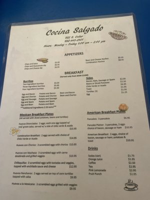 Menu photo 1 Cocina Salgado Pecos, TX Menu photo 1 Cocina Salgado Pecos, TX