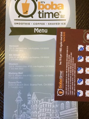 Menu photo 8 It's Boba Time Los Angeles, CA