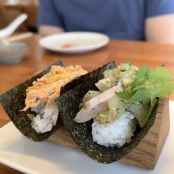 MORU - Spicy Blue Crab & Branzino Handrolls