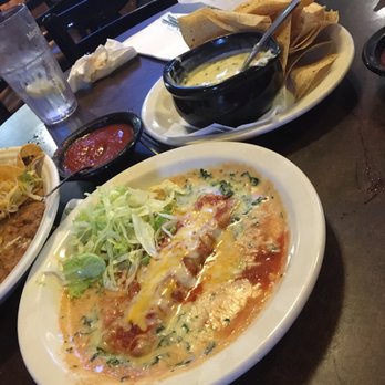 Margarita's - Lenexa - Spinach enchilada with margarita dip - Mexican Near Me - Lenexa, Kansas