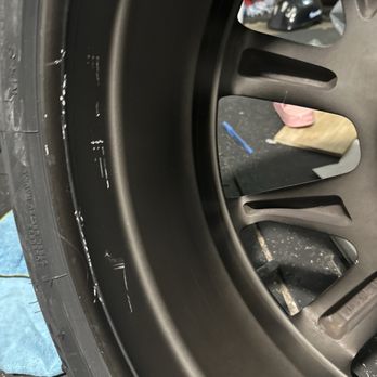 Discount Tire & Service Centers - Damage inside my OEM wheel caused by the tire machine used at this shop. The clamp marks stripped the paint down to bare metal. - Tires Near Me - Monrovia, California Discount Tire & Service Centers - Damage inside my OEM wheel caused by the tire machine used at this shop. The clamp marks stripped the paint down to bare metal. - Tires Near Me - Monrovia, California