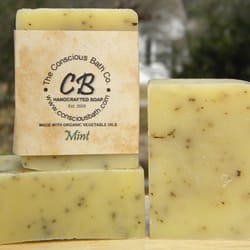 Conscious Bath Company - Whew! Minty fresh is right. Deeply scented with Spearmint and Peppermint E. oils. You'll feel tingly with this bar.