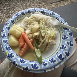 Thai coconut curry (yellow) with chicken Thai coconut curry (yellow) with chicken
