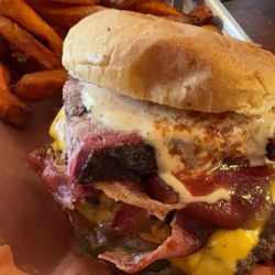 Holy Smokes BBQ - Abomination Burger. Eat it.