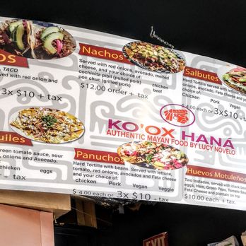 Ko'ox Hana - Menu - Mexican Near Me - Toronto, Ontario