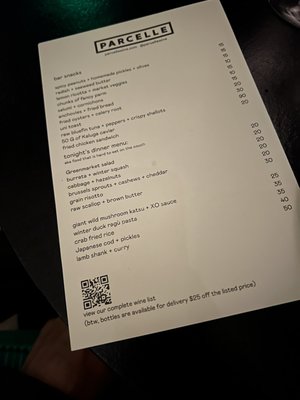 Menu photo 3 Parcelle New York, NY Menu photo 3 Parcelle New York, NY