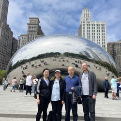 Cloud Gate - My wife, her parents, and me at the Bean.