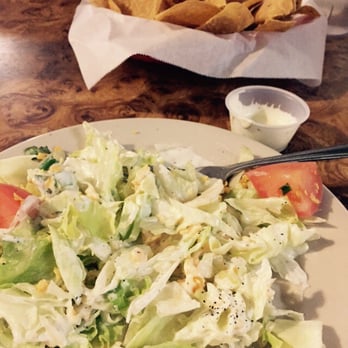 Homero Yellow Rose - Side salad and chips and salsa!! - Mexican Near Me - Terrell, Texas