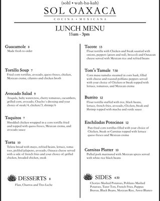Menu photo 4 Sol Oaxaca Cocina Mexicana Bel Air, MD Menu photo 4 Sol Oaxaca Cocina Mexicana Bel Air, MD