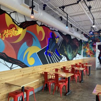Dave's Hot Chicken - Indoor seating area - Chicken Shop Near Me - Houston, Texas Dave's Hot Chicken - Indoor seating area - Chicken Shop Near Me - Houston, Texas