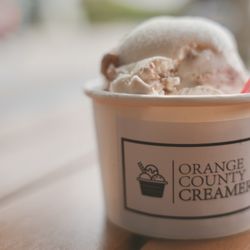 Orange County Creamery - Chocolate Hazelnut Swirl. It has these crunchy little wafer bits that add textural contrast to this creamy ice cream.