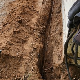This is the trench I dug to remove the old gas line. Nice straight shot for new line.
