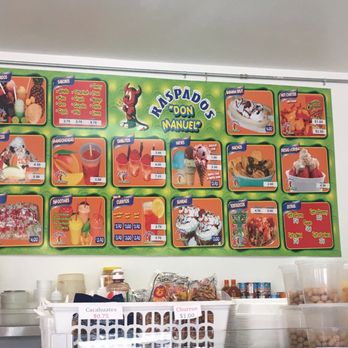 Raspados Don Manuel - HALF THE MENU - Shaved Ice Near Me - Los Angeles, California Raspados Don Manuel - HALF THE MENU - Shaved Ice Near Me - Los Angeles, California