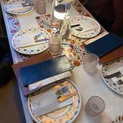 Mishree - Table & $8.00 bottled waters.