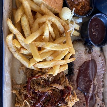 MOTOR Restaurant - Beef brisket and bbq pork combo - Barbeque Near Me - Milwaukee, Wisconsin