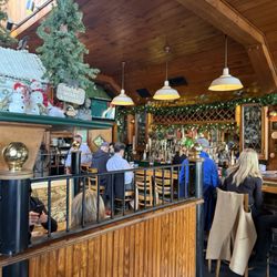 Buckram Stables Cafe - Inside entranceway, looking right towards bar area.