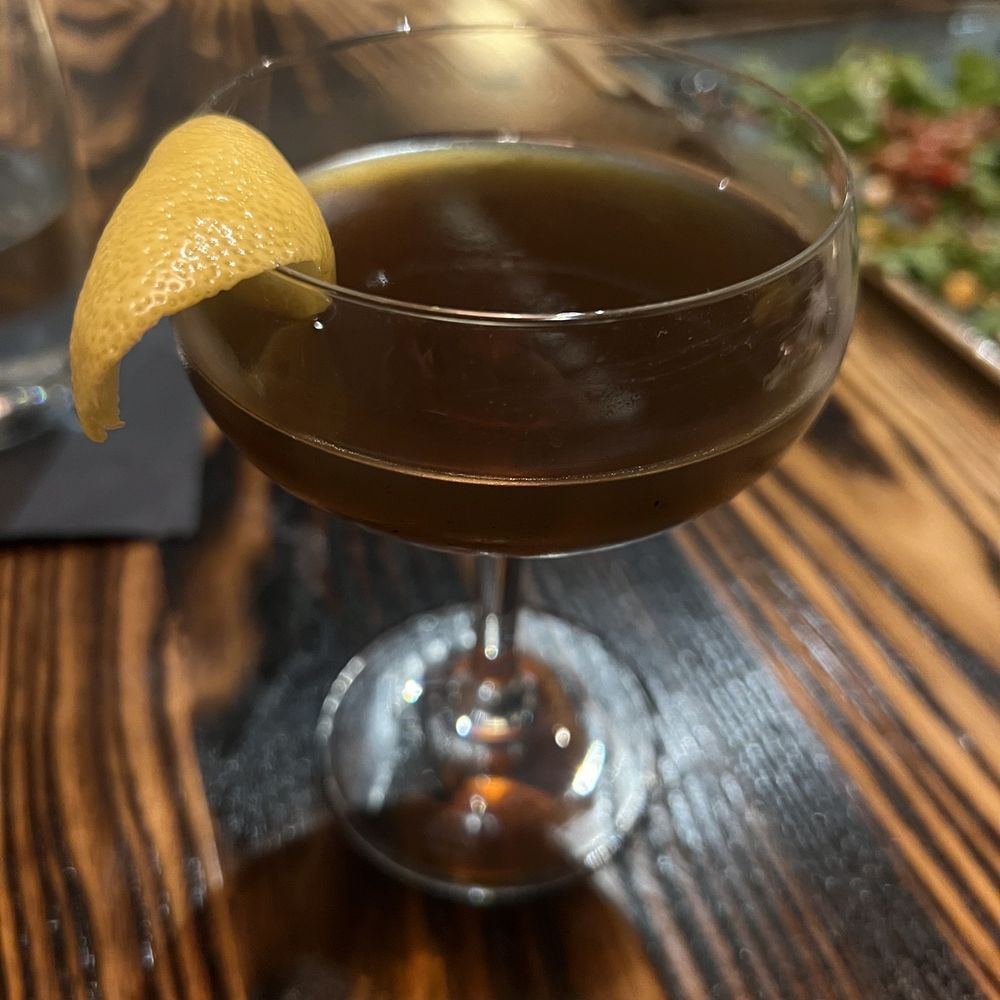 The Copper Shark - The return of the mack (barrel aged) - CS Jefferson's Reserve, cocchi torino, cardamaro, jack rudy bitters - Cocktail Bars Near Me - Baltimore, Maryland The Copper Shark - The return of the mack (barrel aged) - CS Jefferson's Reserve, cocchi torino, cardamaro, jack rudy bitters - Cocktail Bars Near Me - Baltimore, Maryland