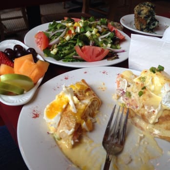 Cafe Conti - Crab and Smoked Salmon Crepe.  By far the best breakfast I have ever had in Nola. - Breakfast & Brunch Near Me - New Orleans, Louisiana