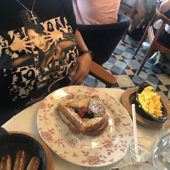 Little Hen - French Toast w/Eggs and Pork Sausage - Breakfast & Brunch Near Me - Weston, Florida Little Hen - French Toast w/Eggs and Pork Sausage - Breakfast & Brunch Near Me - Weston, Florida