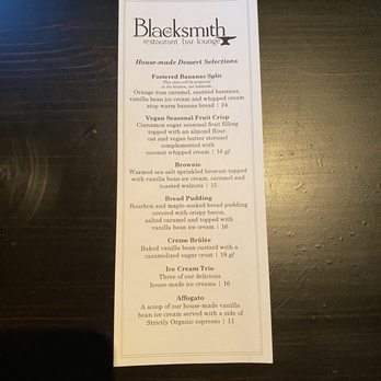 The Blacksmith Restaurant - Dessert menu August 2026 - Lounges Near Me - Bend, Oregon The Blacksmith Restaurant - Dessert menu August 2026 - Lounges Near Me - Bend, Oregon