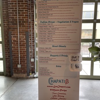 Chapati Beta - Full menu. - Pakistani Near Me - Indianapolis, Indiana