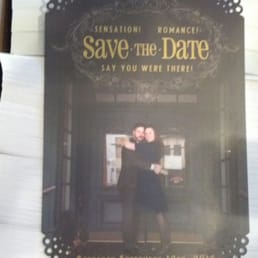 The front of out Save the Dates