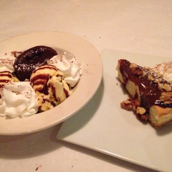 Cassarino's Restaurant - Doubling up on the dessert selection - lava cake and turtle cheesecake - YUM! - Italian Near Me - Providence, Rhode Island