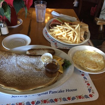 Paula's Pancake House - The food! Danish pancake with danish sausage plus tri Tip - tip Sandwich - Breakfast & Brunch Near Me - Solvang, California Paula's Pancake House - The food! Danish pancake with danish sausage plus tri Tip - tip Sandwich - Breakfast & Brunch Near Me - Solvang, California