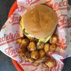 Freddy's Frozen Custard & Steakburgers - Bacon & Cheese Double with Cheese Curds