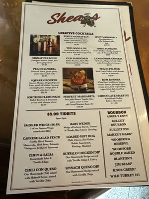 Menu photo 8 Shea's Lansdowne Streets Naples, FL