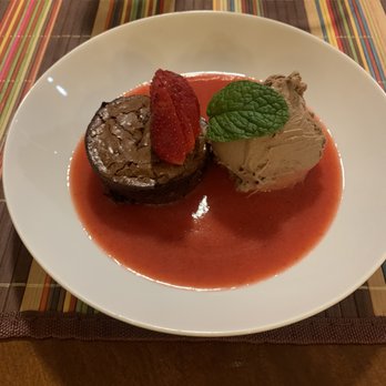 Cabo Private Chef - Molten chocolate cake with chocolate ice cream - Personal Chefs Near Me
