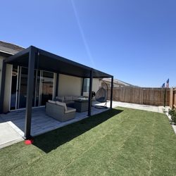 Icos Gardening & Landscape - Backyard, concrete installation and flower beds