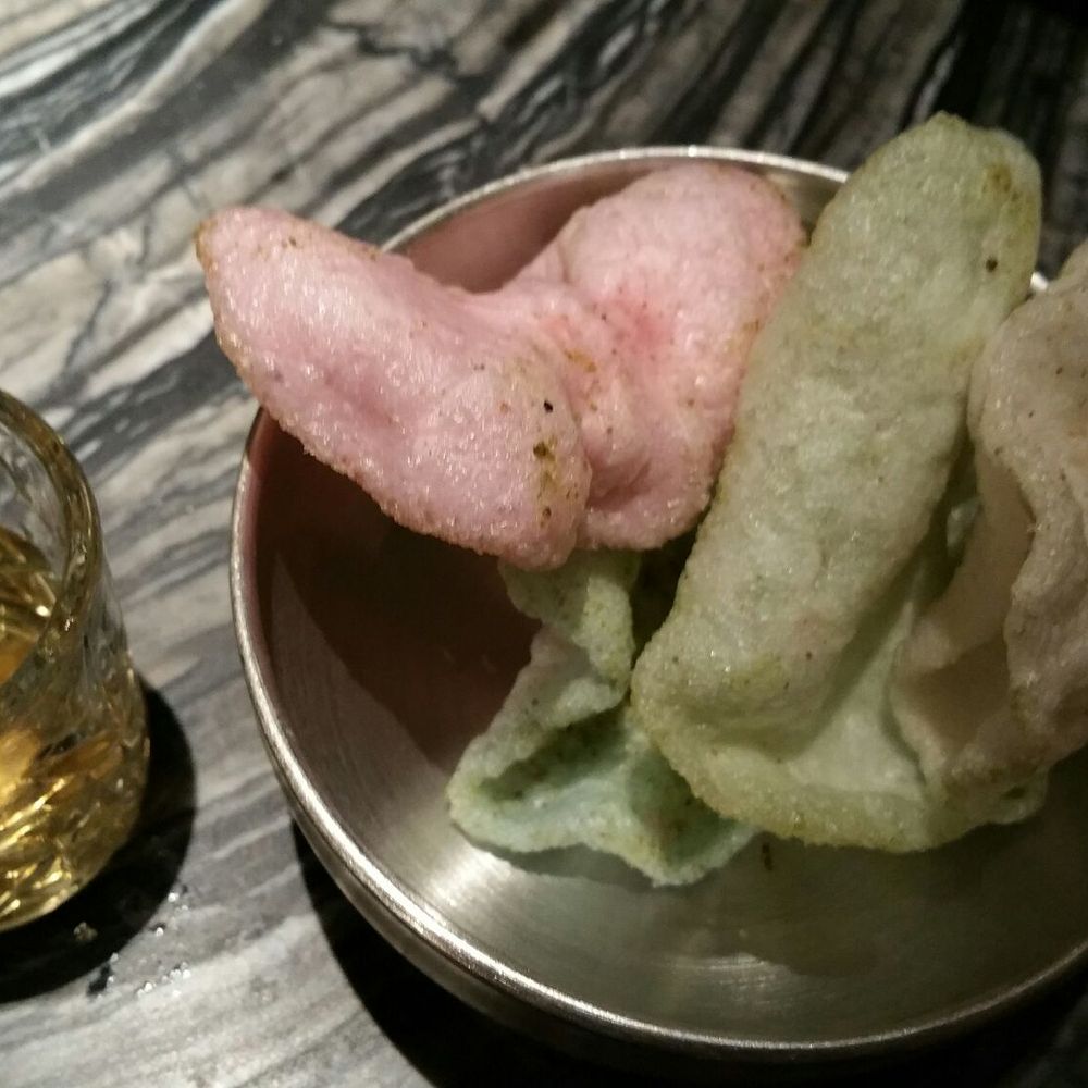 Cold Drinks Bar - Drink and Shrimp Chips - Cocktail Bars Near Me - San Francisco, California