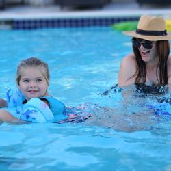 Surrey Resort - My friends daughter learning to swim as a mermaid 
