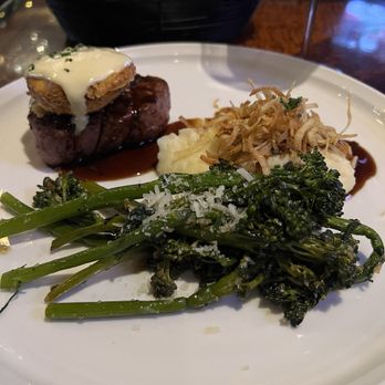 The Lime Lite - Center cut filet, broccolini, and truffle potatoes. - New American Near Me - Fresno, California