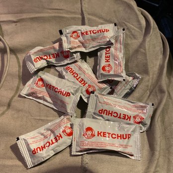Wendy's - The 9 ketchup packets they threw on top of my food I also never asked for! - Burgers Near Me - Waldo, Florida