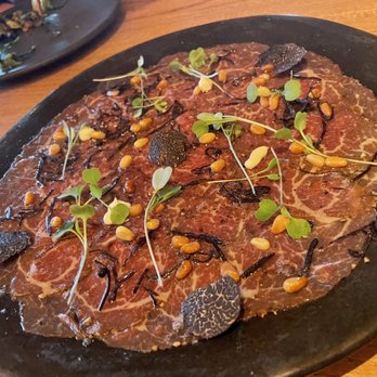 MILA Restaurant - Wagyu Carpaccio - Mediterranean Near Me - Miami Beach, Florida MILA Restaurant - Wagyu Carpaccio - Mediterranean Near Me - Miami Beach, Florida
