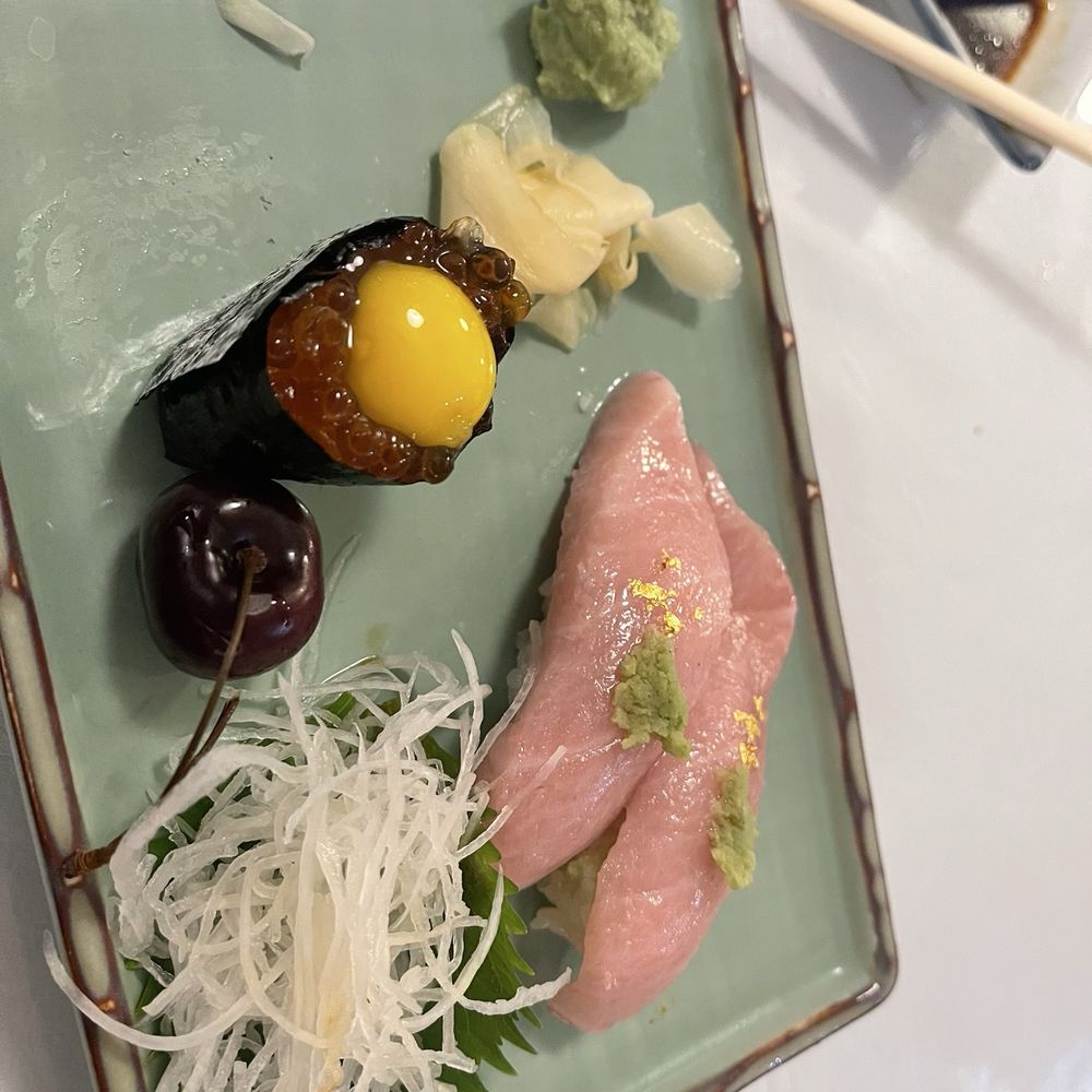 Yamato - Ikura topped with a quail egg & Toro - Japanese Near Me - Tucson, Arizona Yamato - Ikura topped with a quail egg & Toro - Japanese Near Me - Tucson, Arizona