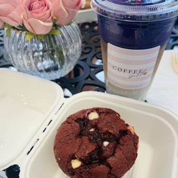 Coffee Girl - Ube Latte and Red Velvet Muffin. - Coffee & Tea Near Me - Hilo, Hawaii