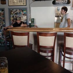 Haggard Barrel Brewing - Co-owners Carl &Gabe @ the bar