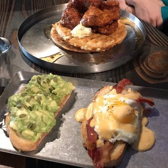 The Lola - Chicken and waffles, avocado toast and bacon and egg toast - Cocktail Bars Near Me - Glendale, Arizona The Lola - Chicken and waffles, avocado toast and bacon and egg toast - Cocktail Bars Near Me - Glendale, Arizona