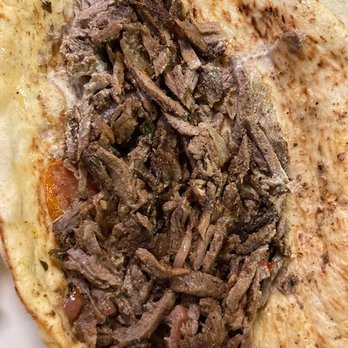 Flame & Skewers - Steak on pita - no other ingredients. Dry and disappointing. - Mediterranean Near Me - Bakersfield, California