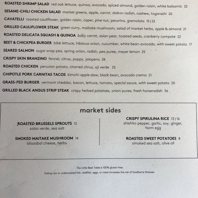 Menu photo 7 Little Beet Table New York, NY