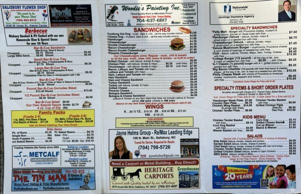 Menu photo 2 College Bar-B-Que Salisbury, NC
