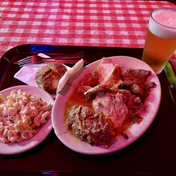 Tommy's Joynt - BBQ beef and turkey, with stuffing and mac salad - American Near Me - San Francisco, California Tommy's Joynt - BBQ beef and turkey, with stuffing and mac salad - American Near Me - San Francisco, California