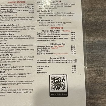 EZ Thai - Menu - Thai Near Me - Prince Frederick, Maryland