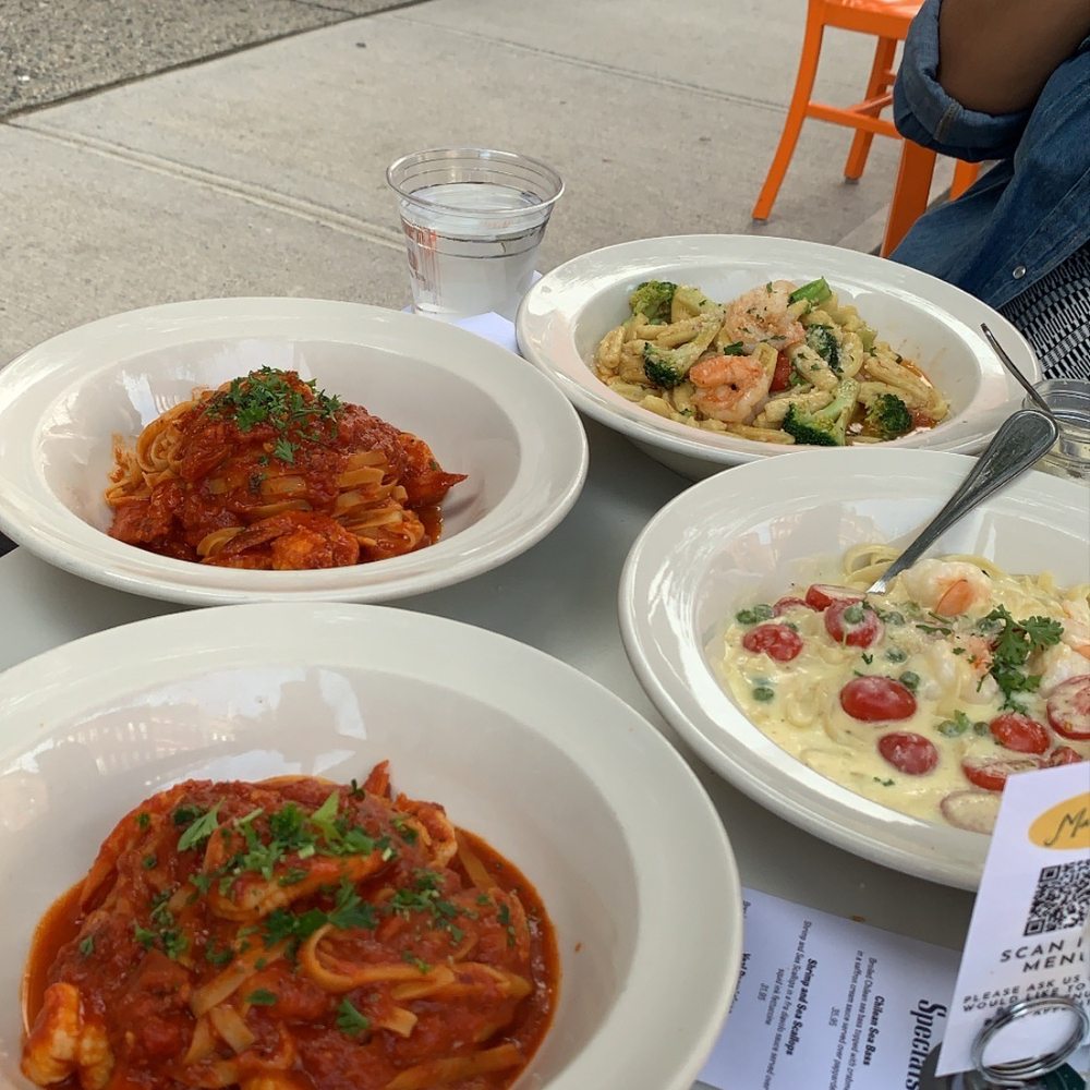 Margherita's - Shrimp and Sea Scallops, Fettuccine Alfredo, Cavatelli and Broccoli Pasta - Pizza Near Me - Hoboken, New Jersey Margherita's - Shrimp and Sea Scallops, Fettuccine Alfredo, Cavatelli and Broccoli Pasta - Pizza Near Me - Hoboken, New Jersey