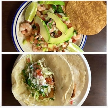 Mikasa - Great Lenten Lunch with lots of shrimp/ fresh long pieces of avocado and all you can drink Horchata. Plus to ring - Mexican Near Me - Walnut, California
