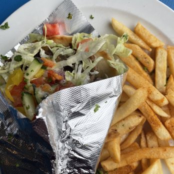 Yappy Greek - a plate of fries and a salad - Greek Near Me - Columbus, Ohio Yappy Greek - a plate of fries and a salad - Greek Near Me - Columbus, Ohio